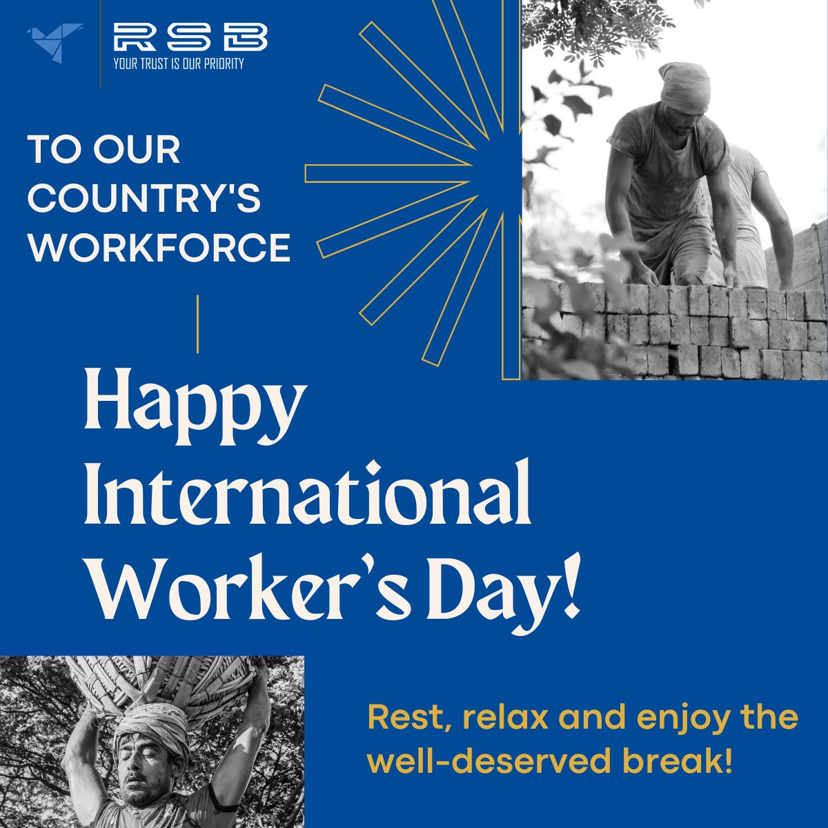 #InternationalWorkersDay #WorkforceAppreciation #Dedication #HardWorkPaysOff #EmployeeRecognition #LaborDay #RSBCommitment #TrustAndQuality #CelebratingWorkers #ThankYou