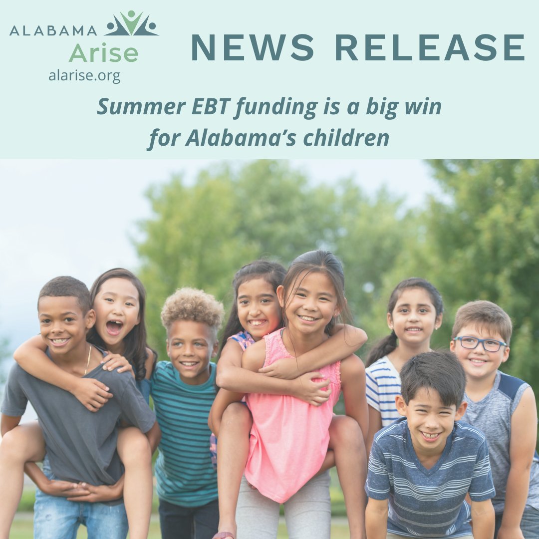 “This investment will bring a meaningful improvement to the lives of Alabama’s children for generations to come,” Arise’s LaTrell Clifford Wood said. Read our statement on today’s Senate committee vote to fund Summer EBT for 2025. #HungerFreeAL #alpolitics alarise.org/news-releases/…