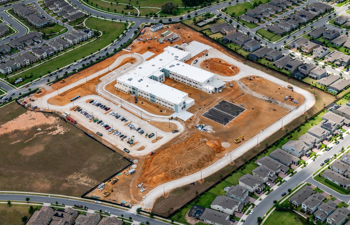 Our newest elementary school is looking good! Atwater Bay Elementary in Winter Garden is set to open in August! #ocps #newschool #makingprogress