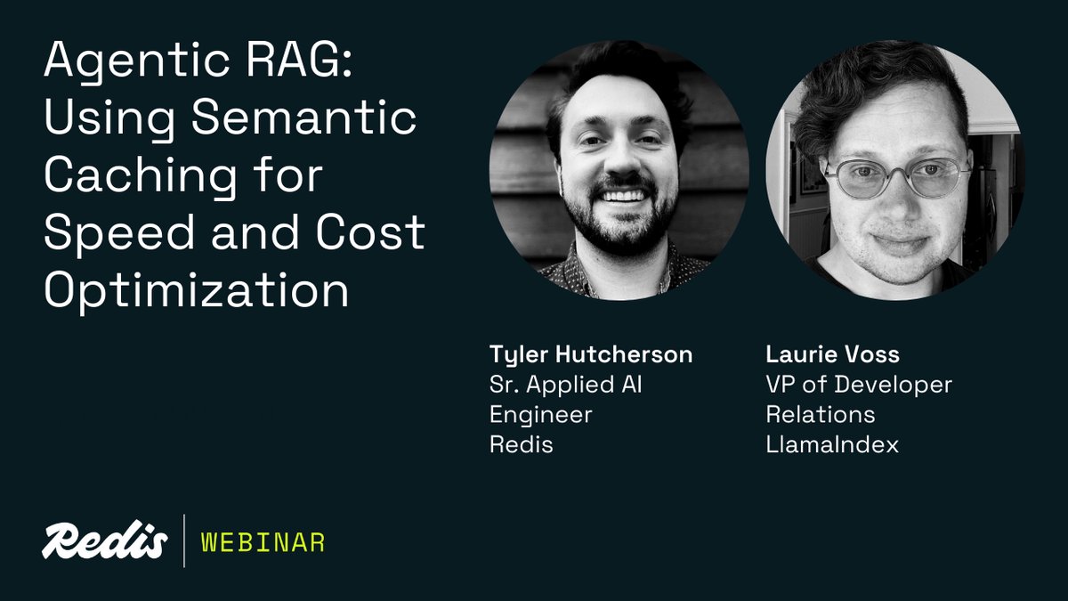 Learn how to build agentic RAG with semantic caching to speed up common queries! In this collaboration with @Redisinc, @tchutch94 and @seldo explain how to build world-class RAG applications optimized for quality, efficiency and cost. youtube.com/watch?v=mTNiGf…