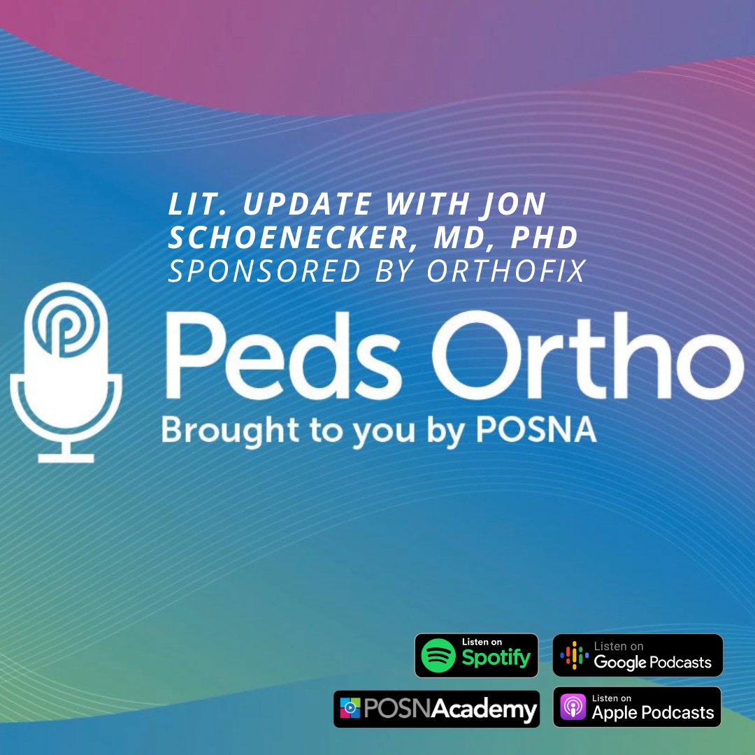 Dr. Jon Schoenecker joins the show to discuss recent research on using CRP to manage #musculoskeletalinfections & more! Listen now: bit.ly/49YsilC 
This episode is sponsored by @orthofixmedical #posna #pedsortho