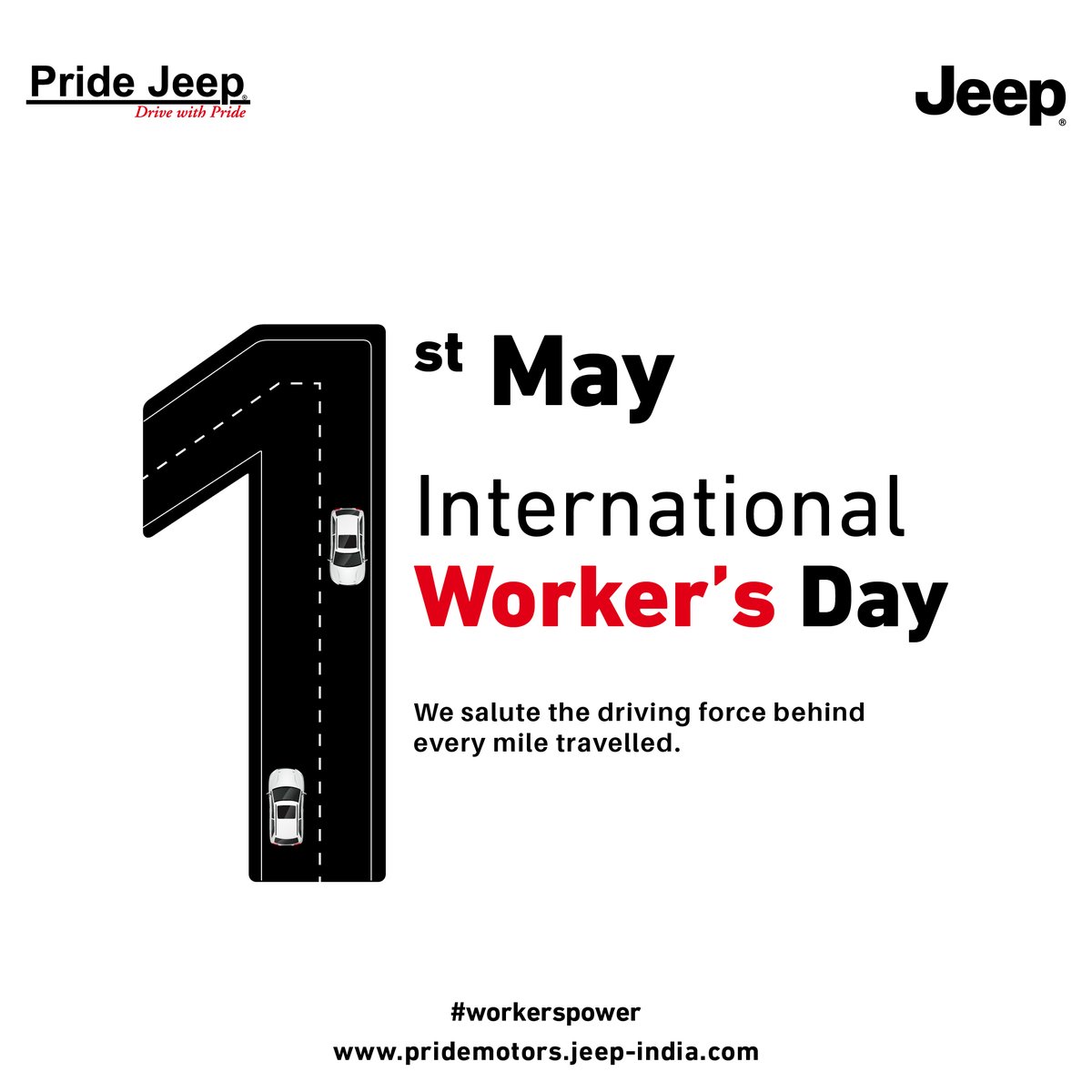 Here's to the ones who never stop pushing boundaries. Happy Workers Day!
.
.
.
#pridejeep #pridejeephyderabad #mayday #workersday #labourday #happymayday