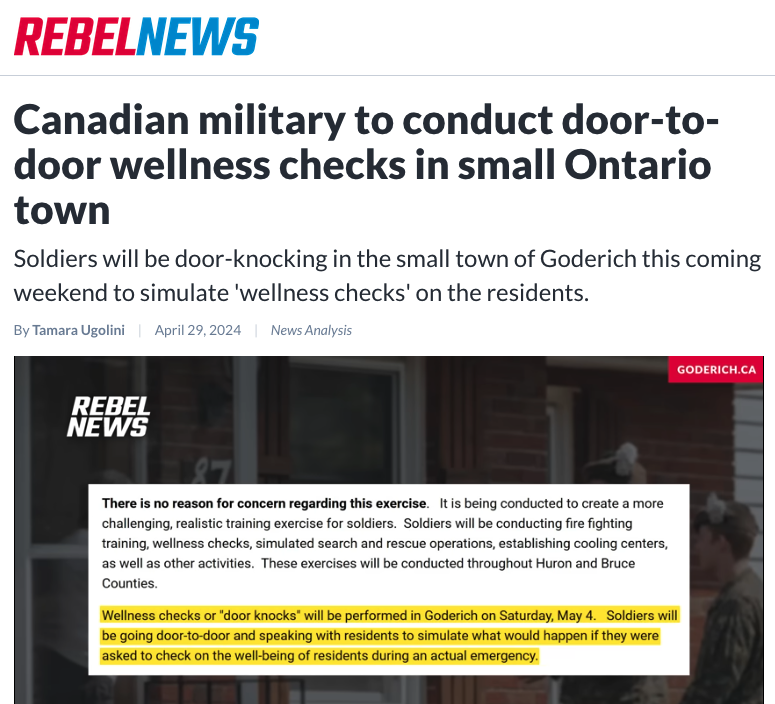 Coming Soon: Joint Police and Military Operations Against Canadian Civilians If soldiers performing the duties of local police, fire, and ambulance services sends shivers up your spine and sets off all sorts of alarm bells – you’re not alone. @TamaraUgo has the story.