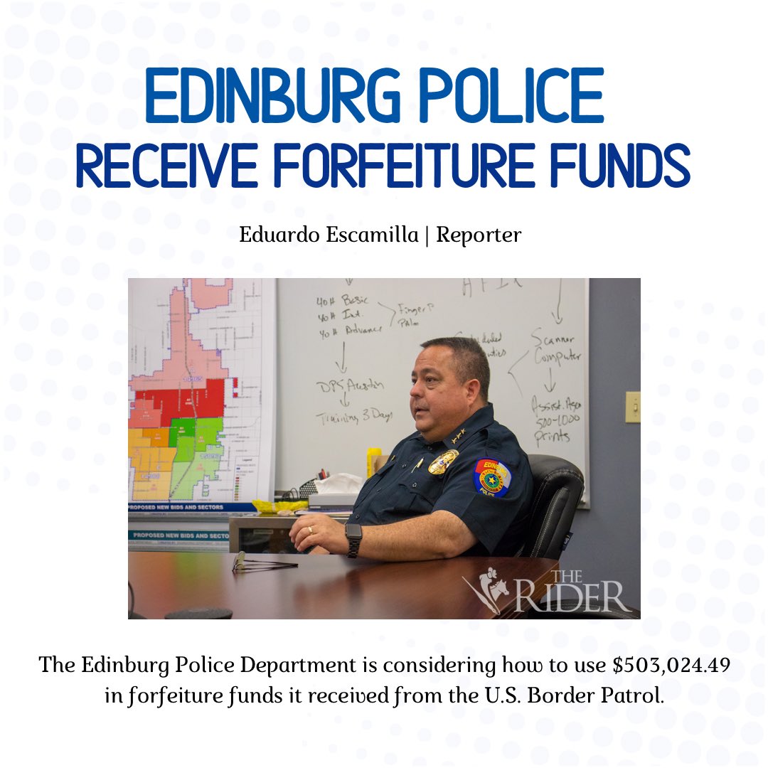 Edinburg Police receive forfeiture funds | Story by Reporter Eduardo Escamilla here 🚔 utrgvrider.com/edinburg-polic…