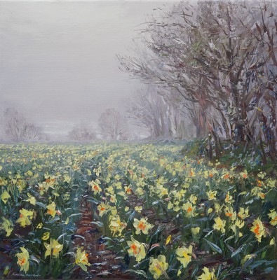 🎨'Misty Light and Daffodils, Ludgvan' by Mark Preston
