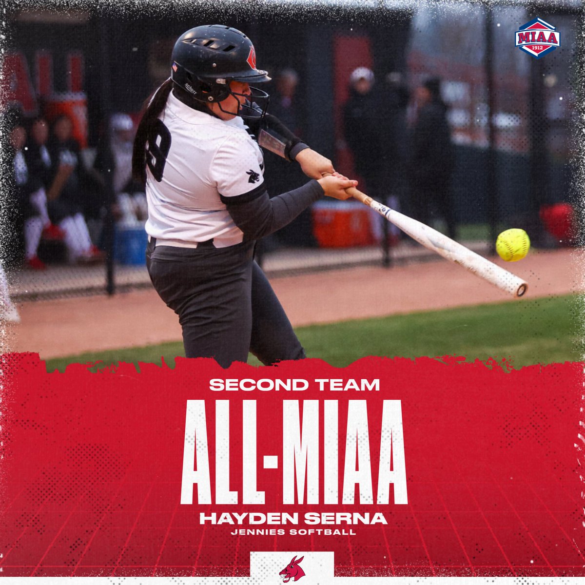 Congratulations to Jr. Hayden Serna for earning Second Team All-@TheMIAA honors! Serna had a team-high .310 batting average and a .488 slugging percentage with 9⃣ doubles! #teamUCM x #RollJens