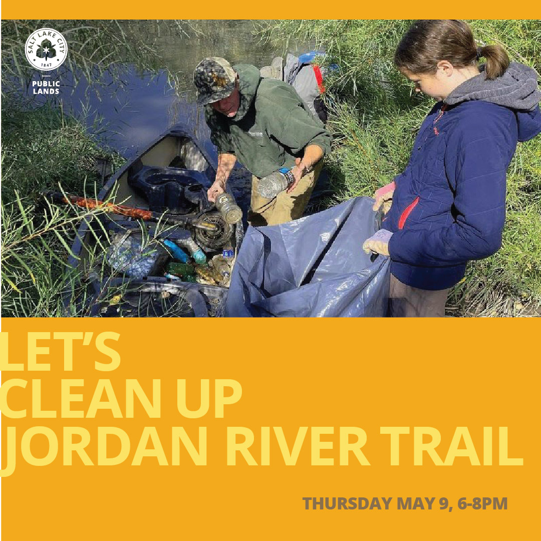 🌱 Help protect a vulnerable ecosystem. 💧 Join us along the JRT in Fairpark on May 9, 6-8 pm, for a clean-up along the river. To sign up and view details, visit the link in our bio. #JRTcleanup #DoWhatYouCan #beWILD #SLCPublicLands