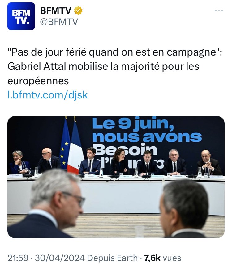 Mesdames et messieurs, voici Gabriel Attal, 1er ministre, directeur de campagne ET tête de liste pour la 'majorité minoritaire' de Macron aux européennes…🤷🏻‍♂️😅 #Macron #Attal #FoutageDeGueule #Europeennes2024 #AttalDemission #MacronNousPrendPourDesCons‼️
