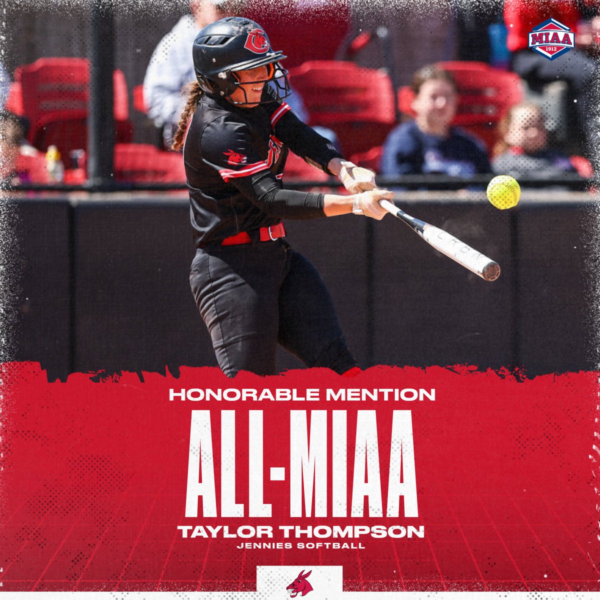 Congratulations to Fr. Taylor Thompson for earning All-@TheMIAA Honorable Mention accolades! Thompson hit a team-best 🔟 homers on the year with a .308 batting average and a .615 slugging percentage! #teamUCM x #RollJens