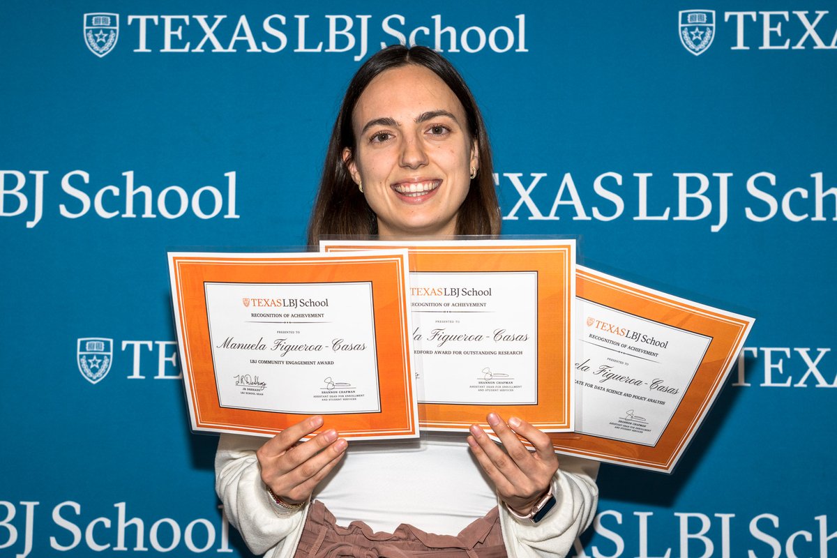 We had the privilege of recognizing the exceptional leadership and accomplishments of LBJ students at the inaugural Student Awards Night last Friday!🤘 🔗Link below to learn more: lbj.utexas.edu/twenty-five-re…