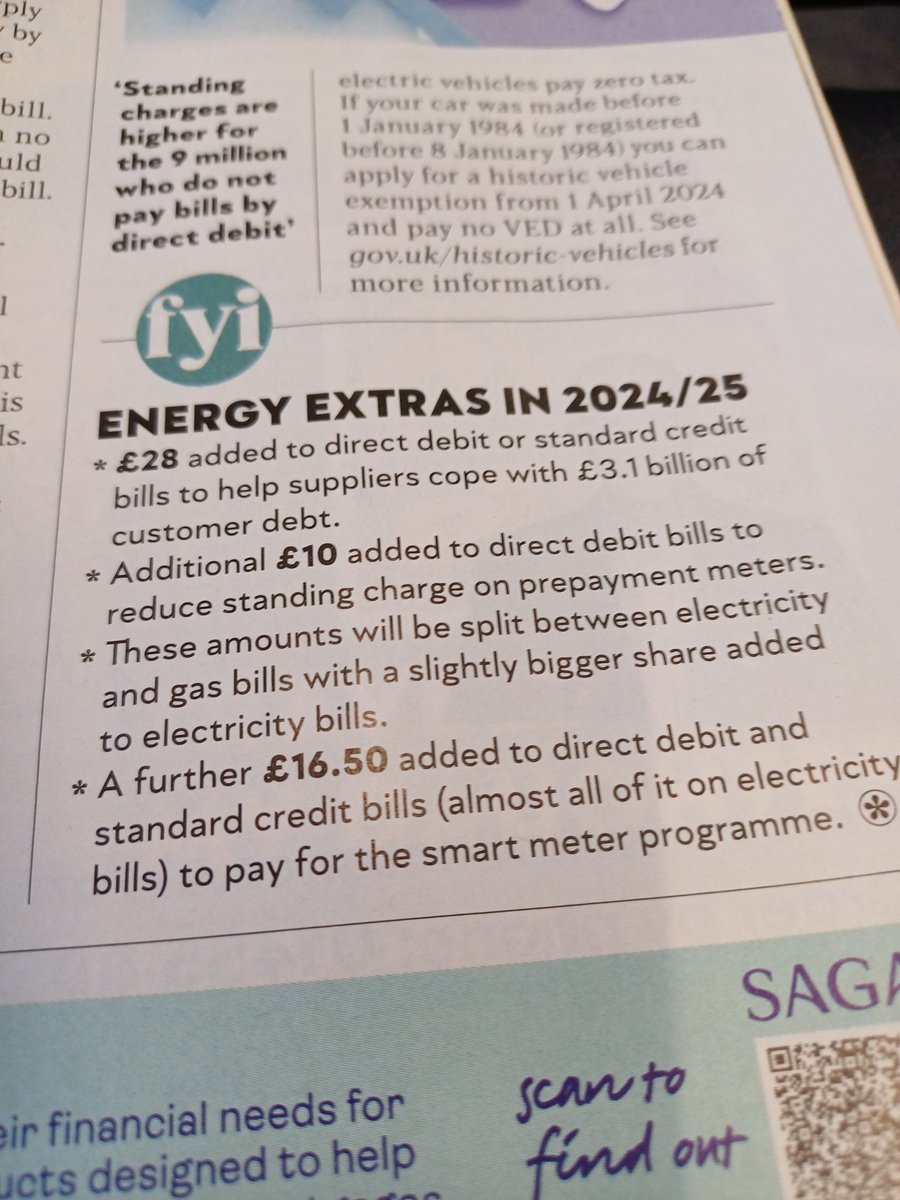 Outrageous! All these hefty charges added to DD etc to pay for debtors, standing charges and smart meters. Who knew?
 #energy companies should pay. ##bbcpm #r4today ##youandyours