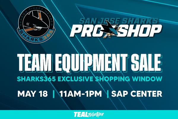 🦈The Equipment Sale is here! Stop by on May 18th for the Annual Team Equipment Sale. Members will have exclusive Access from 11am-1pm! The event will be open until 5pm with General Public access starting at 1pm. Hope to see you all there!🏒 🏒@sjsharksproshop