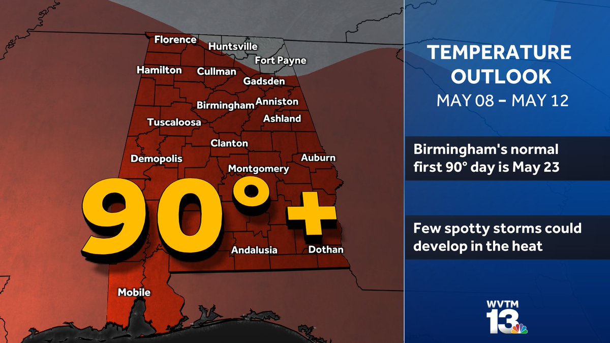 When do you say it is 'hot' outside? 🥵 80°F? 90°F? Looks like we will probably hit 90 degrees earlier than 'normal' this year. We've already been in a May-like pattern for the past few weeks, and now it looks like May could feel more like June at least in the early goings.