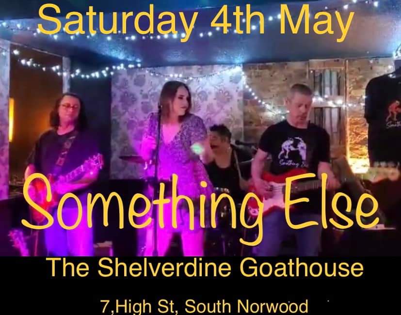 This Saturday, Something Else returns to the Shelverdine Goathouse pub. They're an absolutely superb, fun covers band and worth catching as they don't play often in South Norwood.
#livemusic #southnorwood #croydon