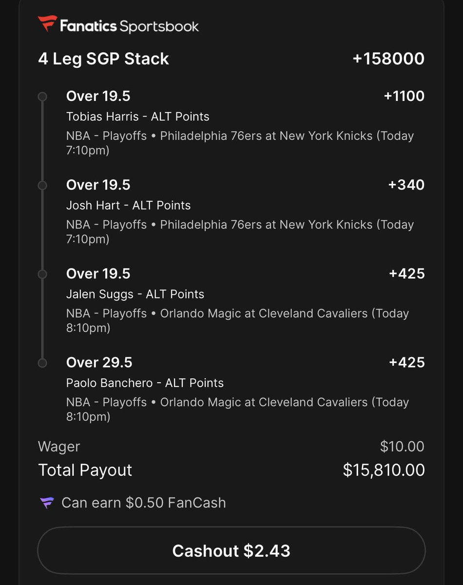 DHSCbets's tweet image. You know we also had to cook up something disgusting! Lets get to 15k from 10$ tomight!