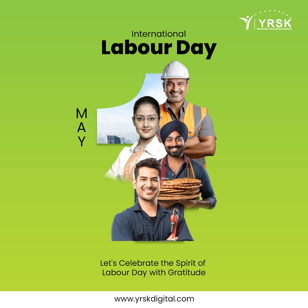 Happy Labour Day 🎉💼 
May this day be a celebration of all the hard work and dedication you've put into your endeavors. Here's to recognizing the value of labor and the contributions of workers everywhere. 👏🌟

#labourday #dedication #digitalmarketing #yrskmarketing