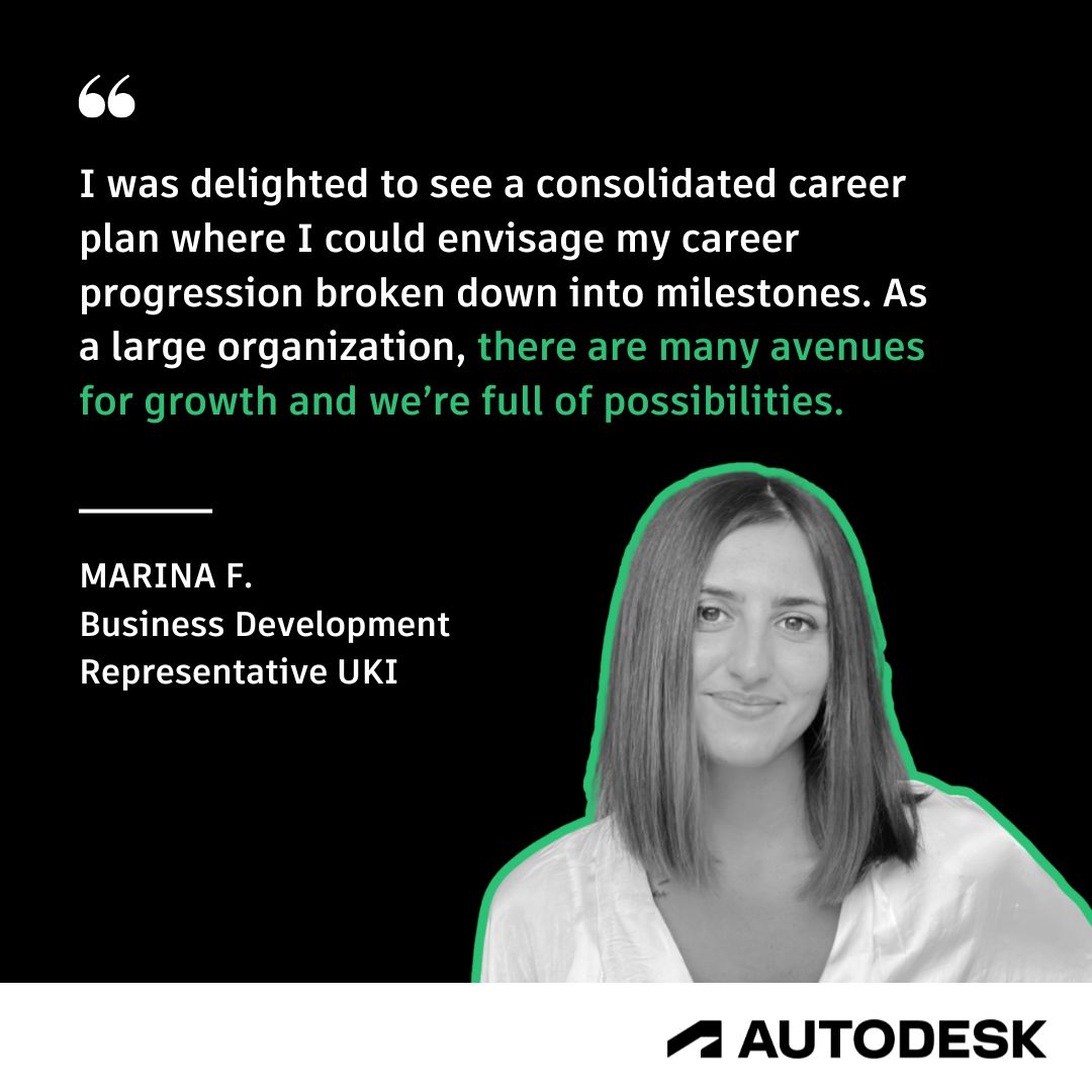 Meet Marina, a Business Development Representative who found a home in our dynamic, inclusive, and innovative environment. 🌟 From working on sustainability initiatives to enjoying our Barcelona office, discover how she's making a difference.
themuse.com/profiles/autod…
#AutodeskLife