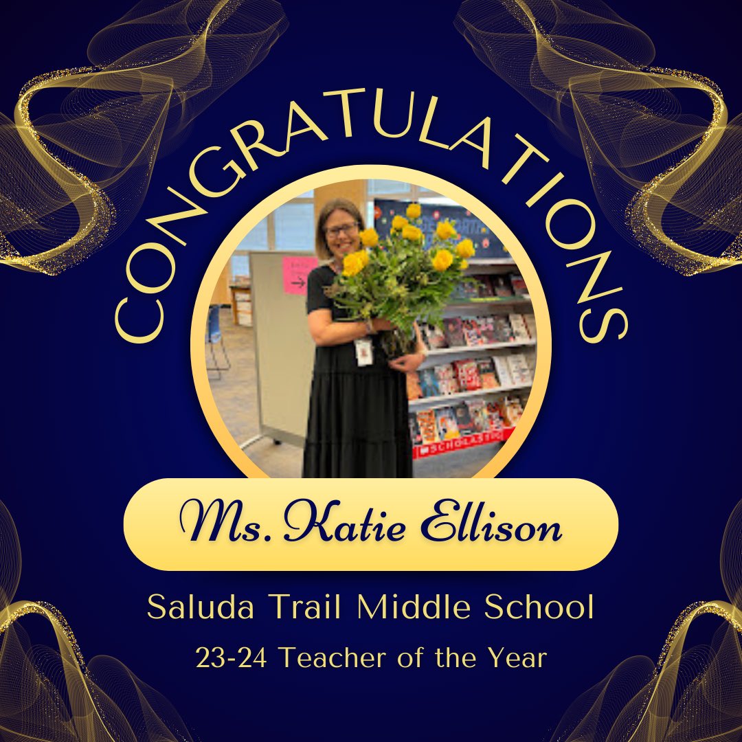 Congratulations to Mrs. Ellison! STMS Teacher of the Year!