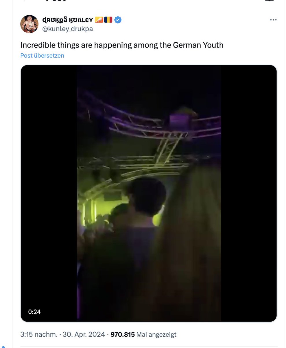 This post by @kunley_drukpa went viral. It shows young germans in a disco singing 'Germany for germany, foreigners out' to a popular italo-techno hit by Gigi d'Ag. However if I would share this post, or police might raid my home tomorrow. Don't believe me? Read on