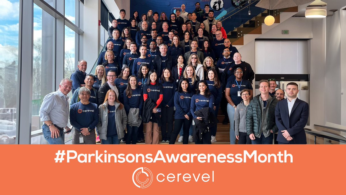 Cerevelians gathered at HQ for a town hall in recognition of #ParkinsonsAwarenessMonth and participated in a @ParkinsonDotOrg Moving Day Walk in Cambridge. Employees supported the #Parkinsons community and celebrated our positive TEMPO-3 clinical trial data. #WeAreCerevel