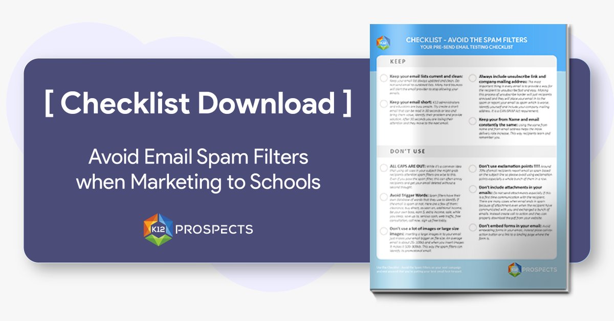 Increase email open rate by 20%, simply by learning how to avoid the spam filters when contacting school and district officials. bit.ly/2VKCzQ2 #k12 #education #edtech #kids #vendor #edutech #ipadchat #edapp