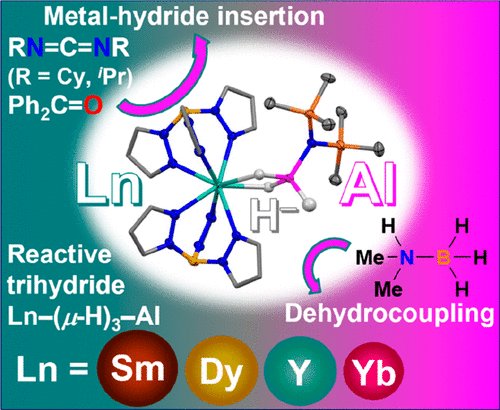 Synthesis and Reactivity of Bis-tris(pyrazolyl)borate Lanthanide/Aluminum Heterobimetallic Trihydride Complexes (@InorgChem): pubs.acs.org/doi/10.1021/ac… (@tajchem98).