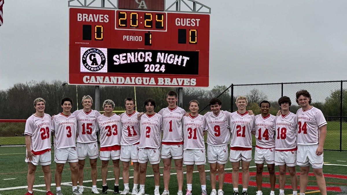 Congratulations to our boys lacrosse seniors! Best of luck in all you do in the future! We are #CanandaiguaProud 

Live stream for tonight:
youtube.com/channel/UCysRT…