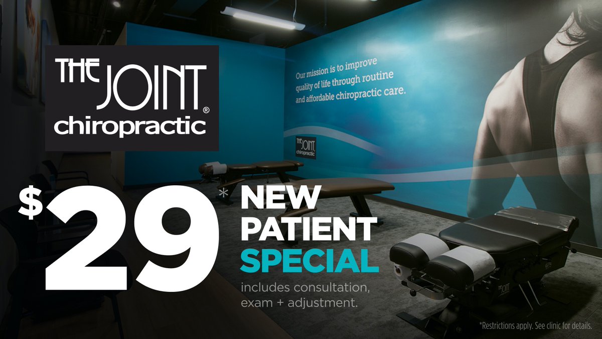 The Joint Chiropractic of Maryland is open at 14 clinic locations New patients receive a consultation, exam & adjustment for $29 🧘‍♂️ @thejointchiro is the Official Chiropractor of Maryland Athletics, find a clinic near you: bit.ly/MarylandTJC