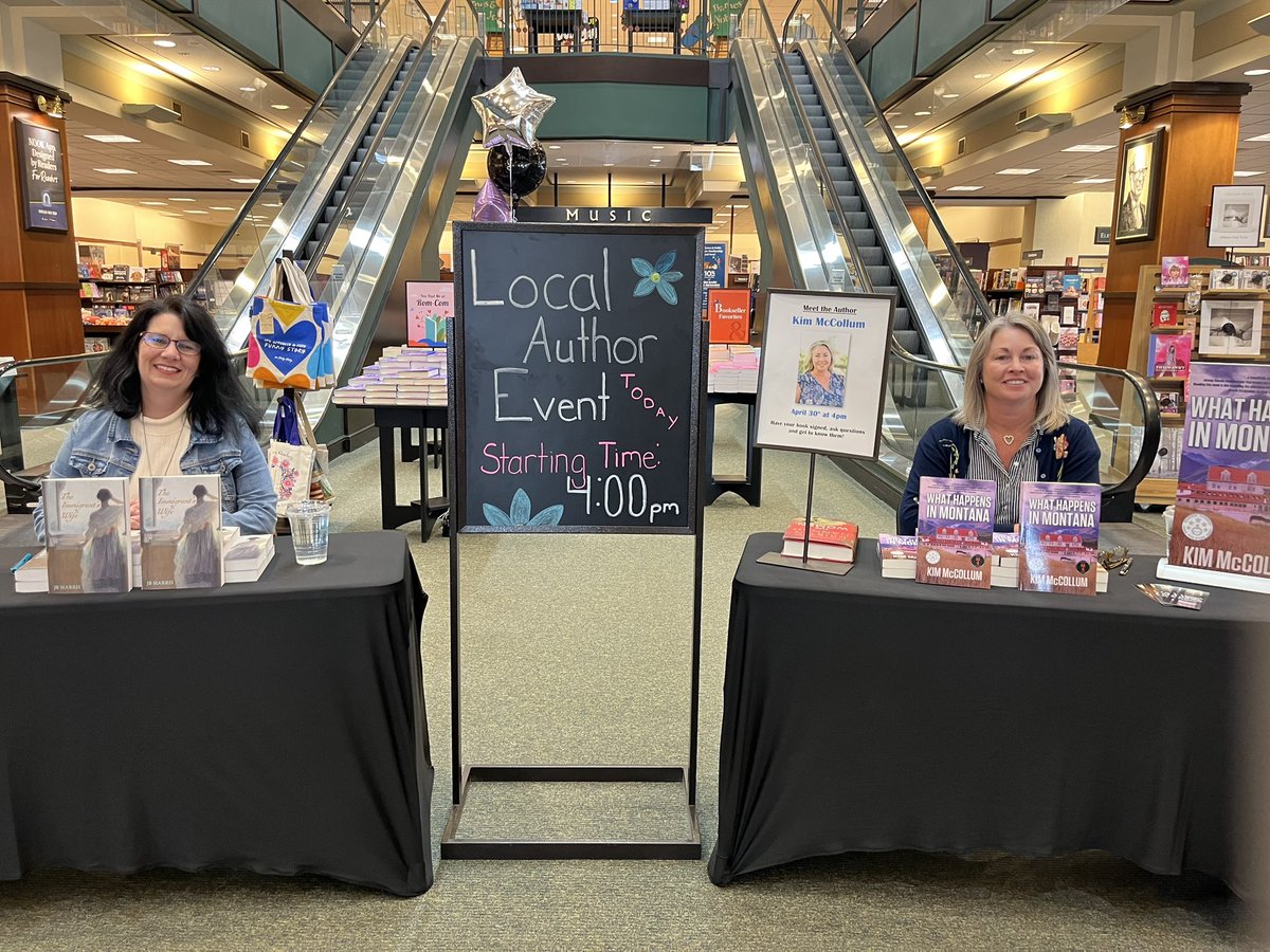 We have arrived. But we’re only here til 6:00pm. Come to The #Holyoke #BarnesandNobles & get an #autographed copy of #TheImmigrantsWife or #whathappensinmontana before they’re all gone & we move on to #peabody. Don’t forget #mom & get your #MothersDayGifts before the #weekend