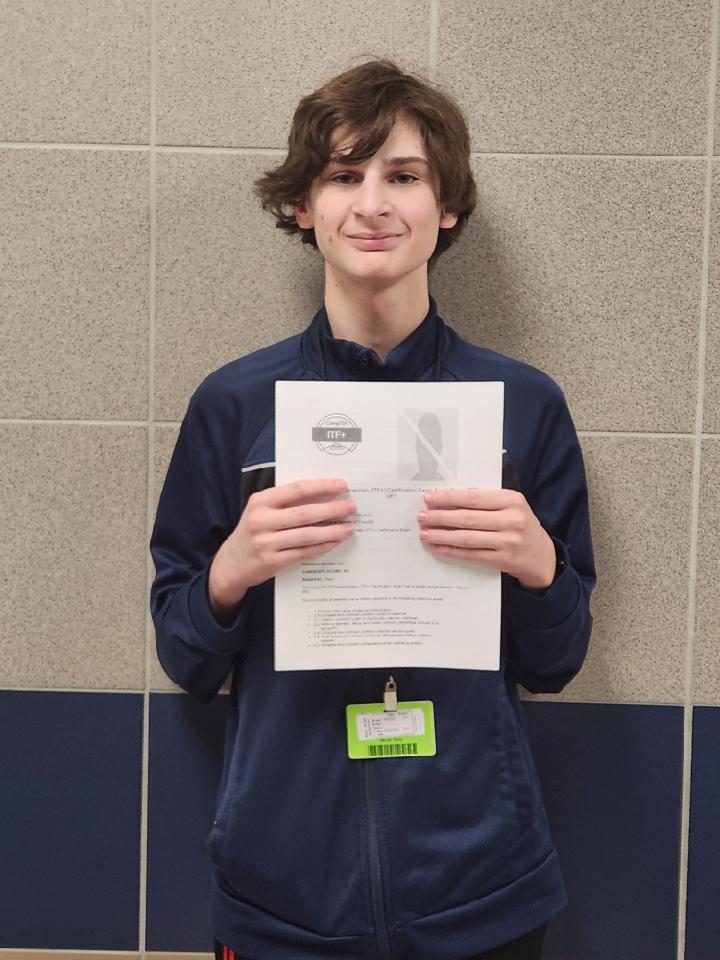 Congratulations to our next student to get his @CompTIA ITF+ certification,  Micah S. at @HumbleISD_AHS in @HumbleISD @HumbleISD_CTE we are now up to 14 students who achieved certification this year!