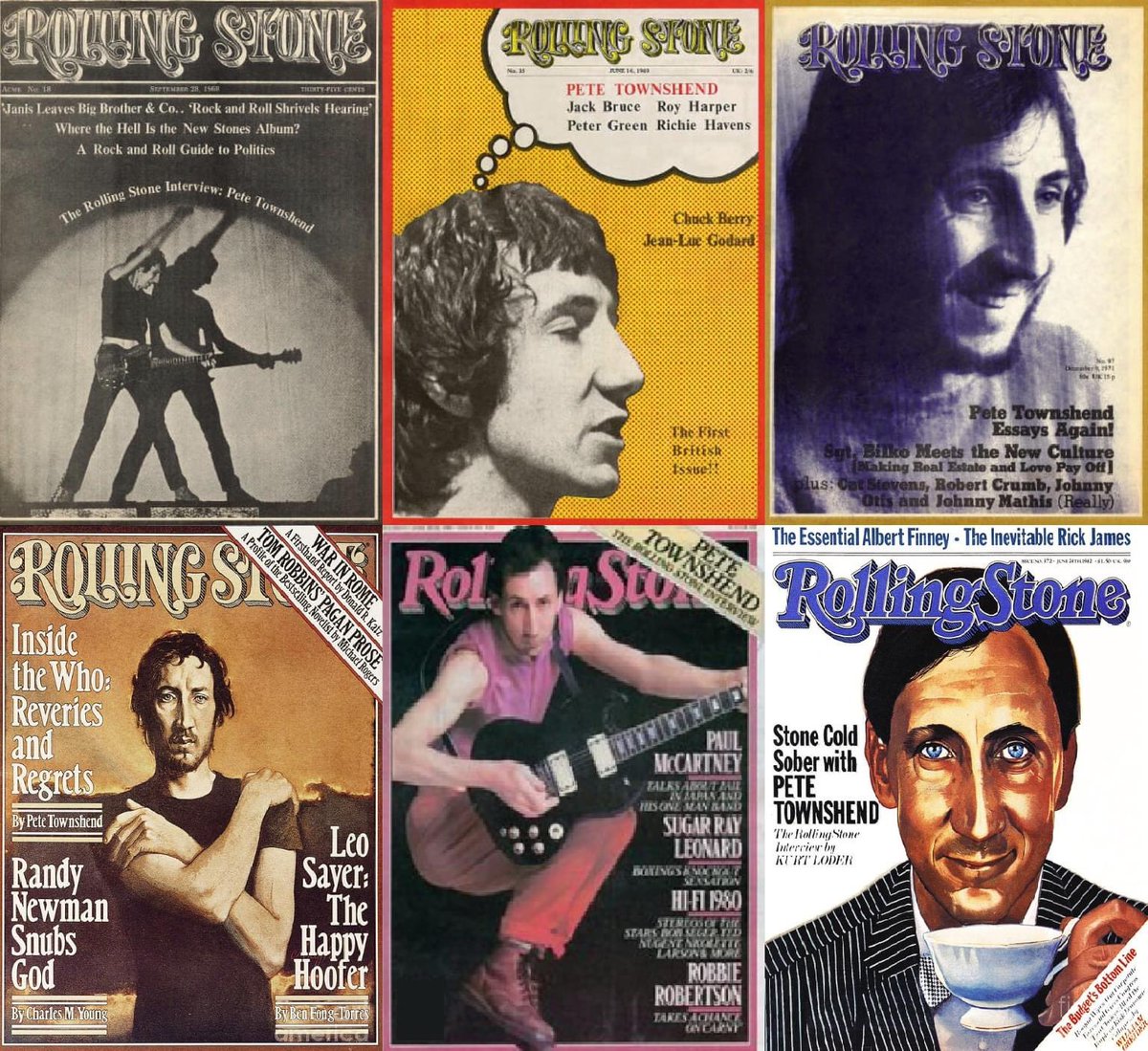 Pete Townshend on the cover of the Rolling Stone