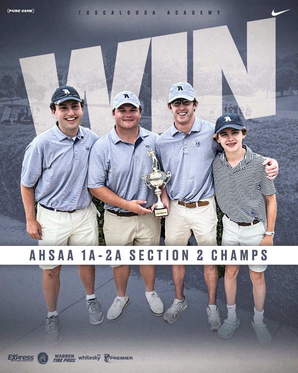 🏌️𝙎𝙀𝘾𝙏𝙄𝙊𝙉𝘼𝙇 𝘾𝙃𝘼𝙈𝙋𝙄𝙊𝙉𝙎 ⛳️ NEXT UP: SUB-STATE #TuscaloosaAcademy