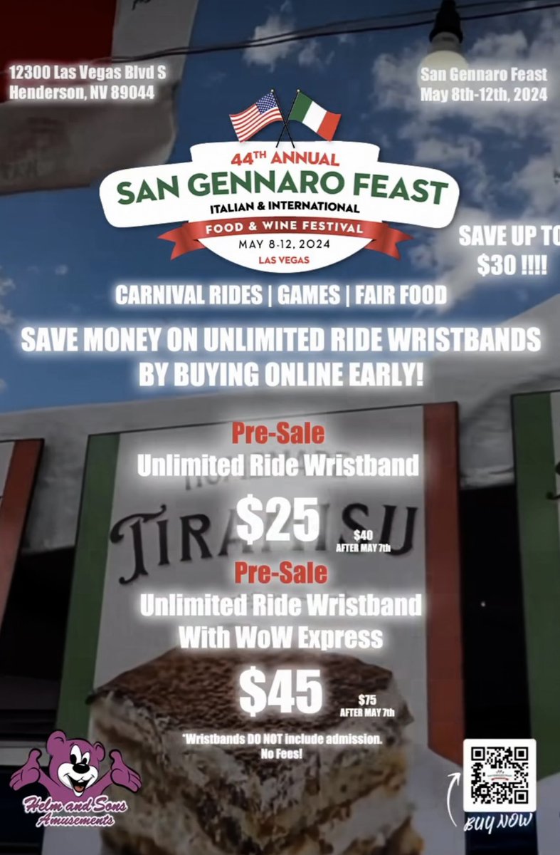 The San Gennaro Feast will be back at @MResort in just 8 days! Enjoy authentic Italian food, live music, carnival rides, & much more! 🇮🇹🍝 Buy your tickets here: giftrocker.com/secure/Order/?…