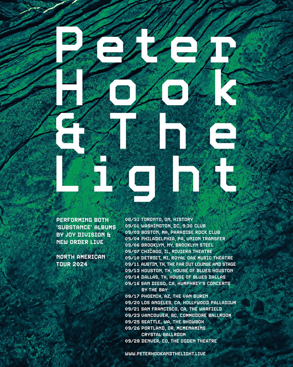 North American tour update… Washington DC sold out… ❌ Boston sold out… ❌ Toronto (91% sold) & Vancouver (96% sold) will be next to sell out. ⌛️ Several other dates not far behind… Get your tickets now via peterhookandthelight.live #Substance2024 🇺🇸 🇨🇦