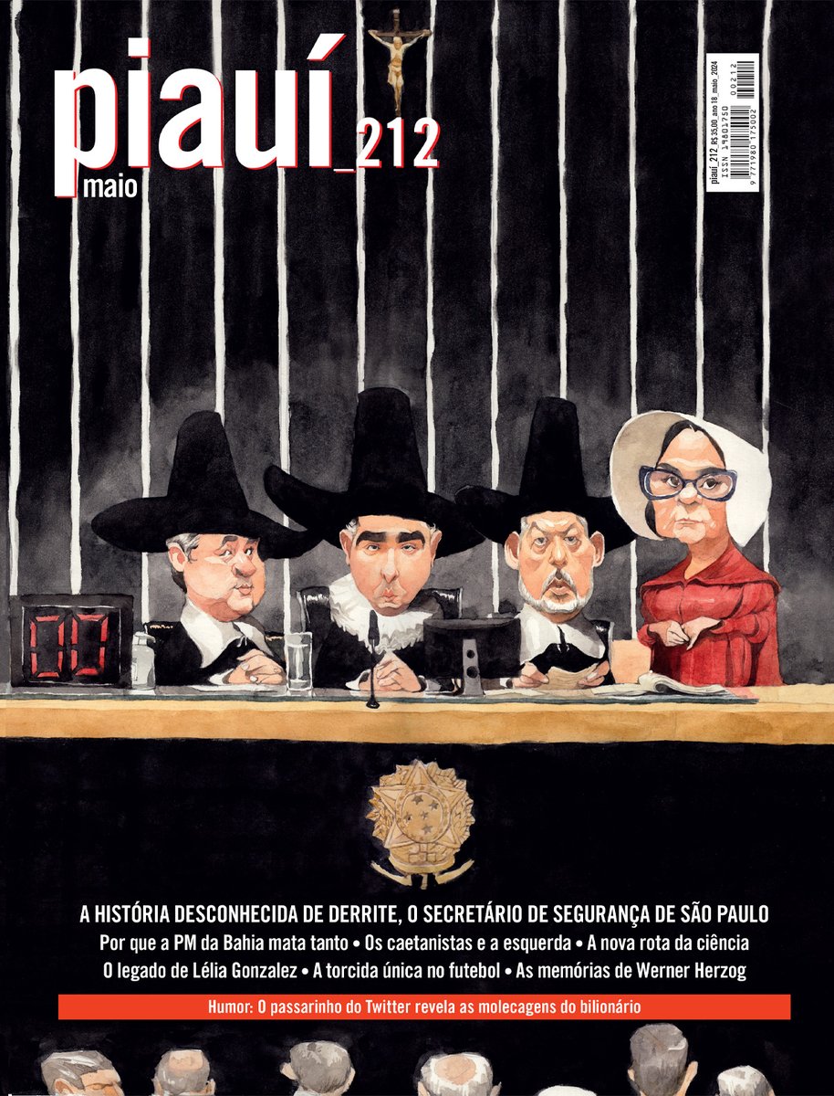 Os puritanos. Esta é a capa da piauí de maio, ilustrada por Kleber Sales. A edição completa estará disponível aos assinantes no site e app a partir de amanhã.