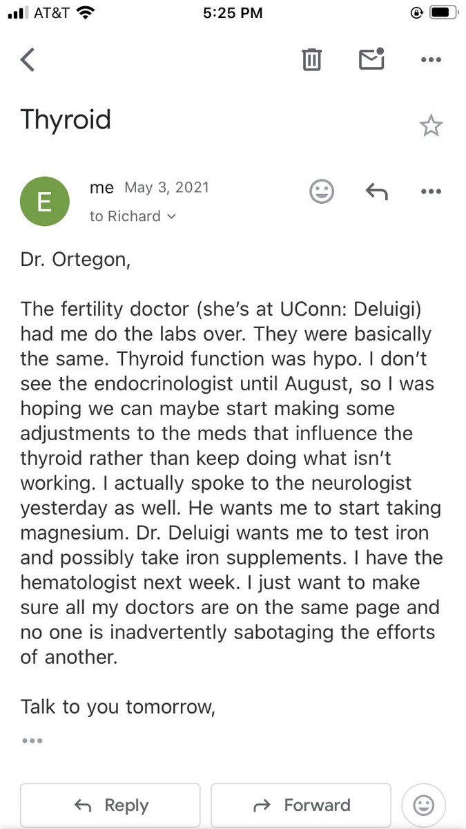 I’m deleting old emails and I came upon proof that I raised the thyroid concerns early. Ortegon was Winokour’s resident.
