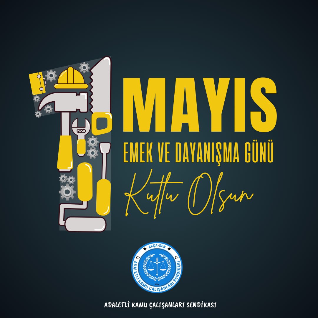 Emeğin Bayramı 1 Mayıs’ı coşkuyla kutluyoruz. 
Üreten, emeğiyle ve alın teriyle yaşamı var eden işçilerin ve bütün emekçilerin Ekmeğini Taştan Çıkaran Emekçilerimizin Birlik, Dayanışma ve Haksızlıklarla Mücadele Günü Olan 
1 Mayıs İşçi ve Emekçiler Bayramı Kutlu Olsun.
#1Mayıs