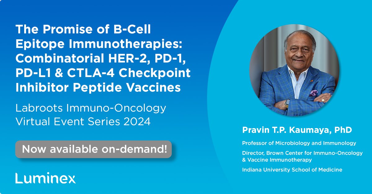 It’s not too late to get ahead with the Labroots Immuno-Oncology Virtual Event Series 2024! Watch the full series now the latest #immunooncology insights, including a presentation on B-Cell epitope immunotherapies & checkpoint-inhibiting peptide vaccines: hubs.li/Q02tY92F0
