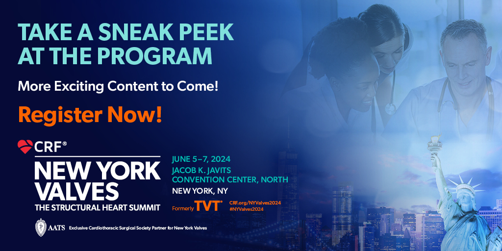 🎉Exciting news alert! Get a sneak peek at the #NYValves2024 Program! 🔍 Explore top sessions led by experts in heart care. Click to discover ➡️ nyvalves2024.crfconferences.com/program-guide STAY TUNED! 🚀 More exhilarating sessions and esteemed faculty will be announced soon, including our highly…