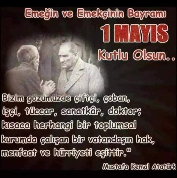 Emeğin, emektarın, alın terinin, dayanışma ve yardımlaşmanın günü olan #1Mayıs 'ımız kutlu olsun... #1MAYIS