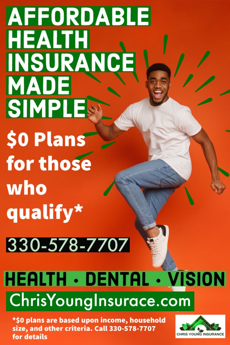 Looking for affordable health insurance? We've partnered with top-rated insurance companies to offer you affordable plans for health, dental, vision, and life coverage. Visit chrisyounginsurance.com for a free quote

#HealthInsurance #InsuranceQuotes #GetCovered