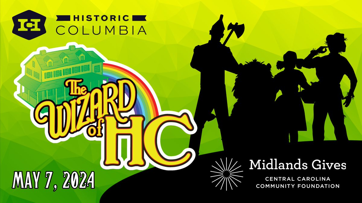🌈✨ We’re off to see the Wizard—the wonderful Wizard of HC!  #MidlandsGives is back on May 7, and this year, HC proves that with a little heart, brains, and courage, ANYTHING is possible!

🔗 Learn more at historiccolumbia.org/midlandsgives