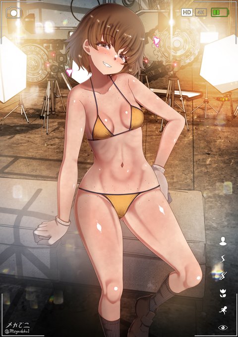 自動車部強化週間その3つ目、ツチヤのガレージグラビア撮影✨
そばかすの女の子はいいですね☺️ 