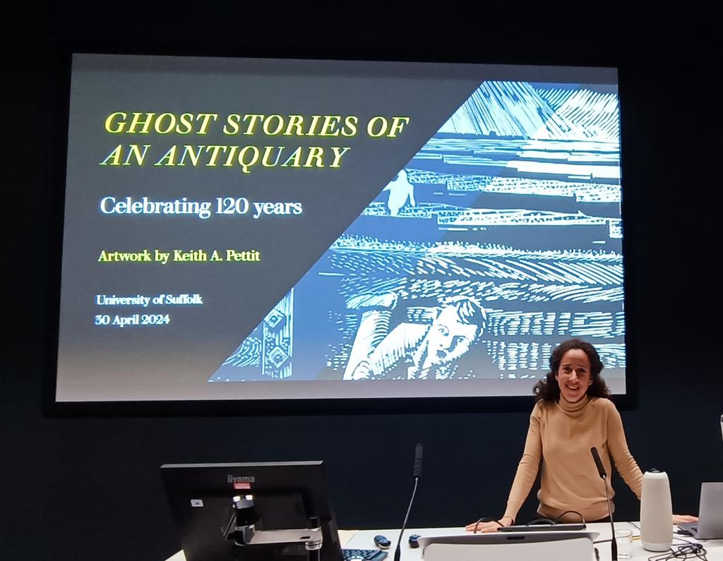 Second Symposium on #MRJames @UOSEnglish. Time for my presentation on the use of Latin as the languages of the supernatural in M.R. James' stories!!