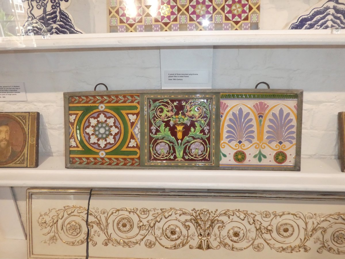 #TilesonTuesday It's Staffordshire Day tomorrow!  Here's a few tiles on display in the Spode Museum Trust in Stoke. #Staffordshire