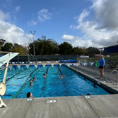Parks and Recreation held a pool guard hiring fair last Saturday to staff up for the summer. More than two dozen people tried out by swimming 300 yards continuously and treading water for two minutes using only their legs. Up to the task? Visit bit.ly/4dazmhJ to apply.