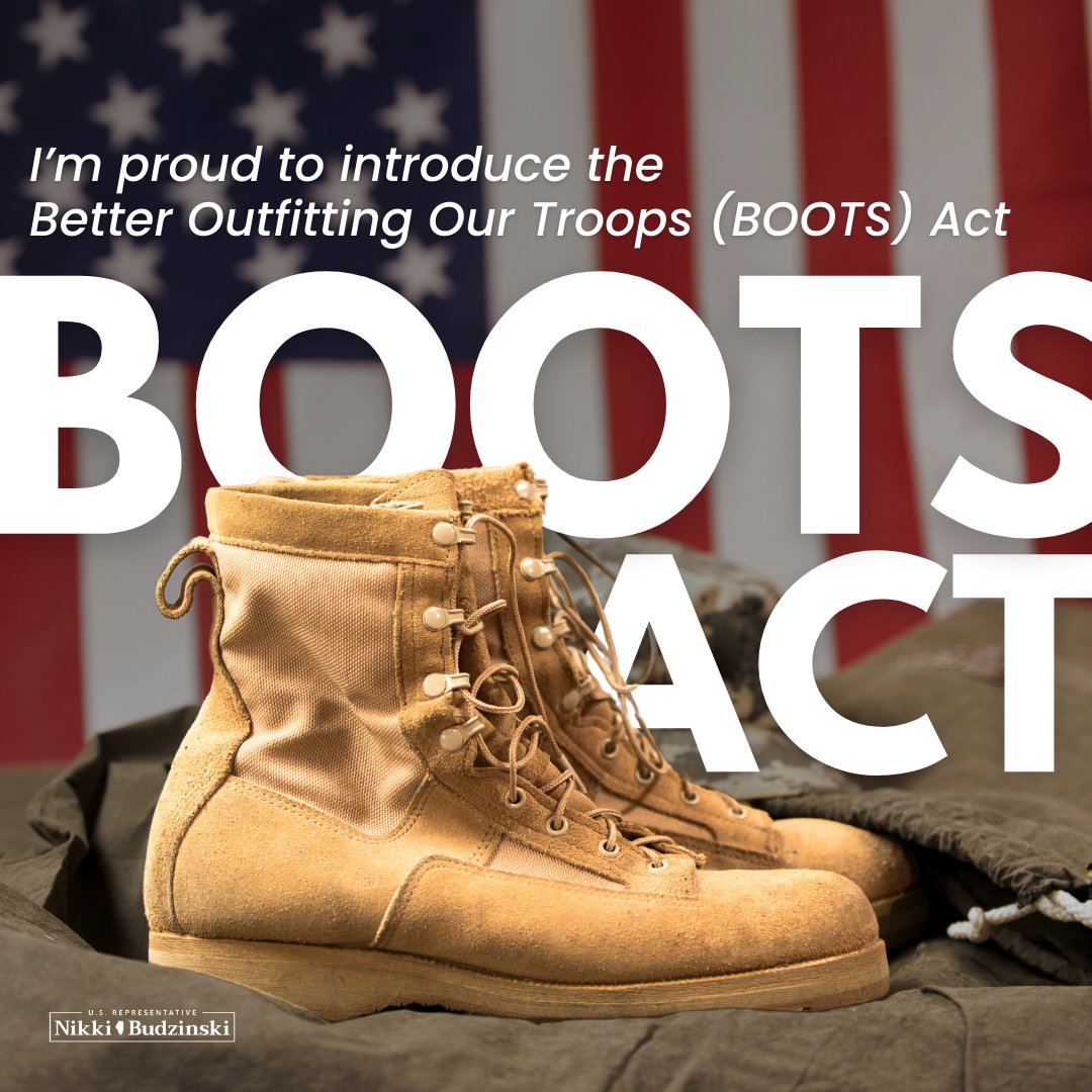 American troops 🤝🏻 American boots Today, I introduced the BOOTS Act to ensure that our men and women in uniform have high-quality footwear made right here in the United States. Grateful to @RepBost & @RepRickCrawford for partnering with me in this bipartisan effort! 🇺🇸🥾