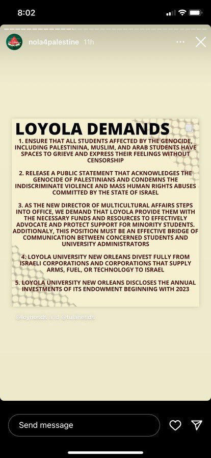 Here are the specific demands the protestors are asking for: