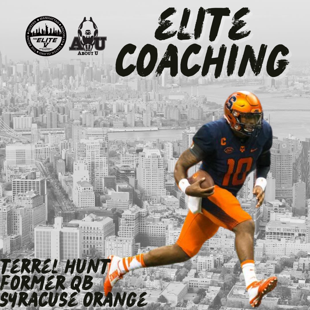 Elite V Elite Coaches: NYC native Terrel Hunt is excited to work with the city's next generation of elite passers on Saturday! If you haven't yet, register now before it's too late.