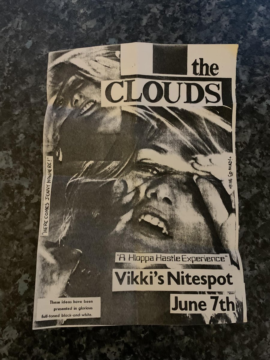 1987 in Kilmarnock, Thomas Taft's band UP played too, was one of the best night we had at Vikkis, The Clouds were a brilliant live band.